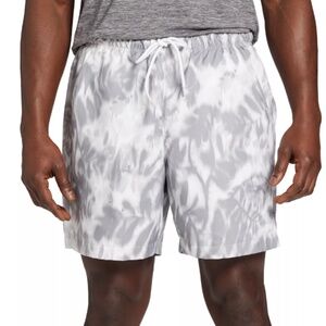 MEN'S 6" REC SHORT PALM LIFE PURE WHITE NWT